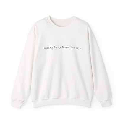 "Reading Is My Favorite Sport" Unisex Crewneck Sweatshirt