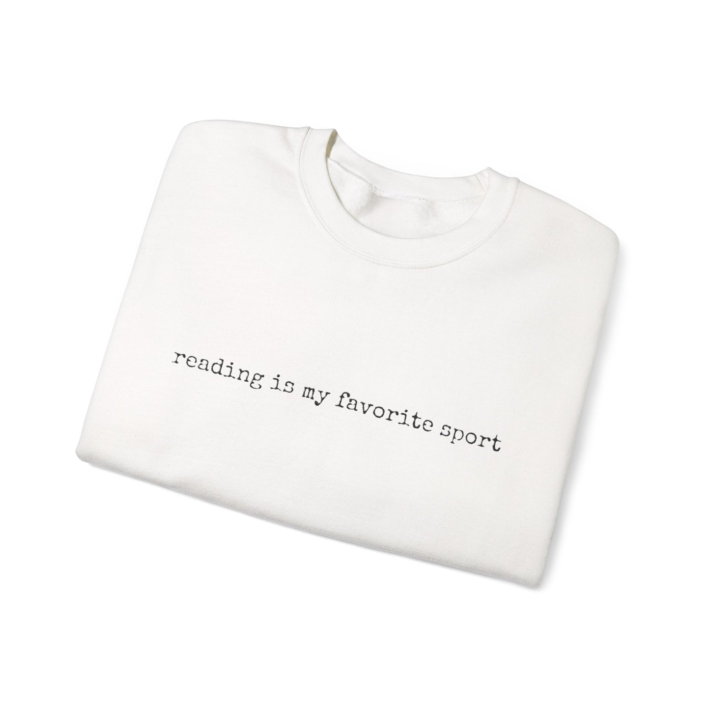 "Reading Is My Favorite Sport" Unisex Crewneck Sweatshirt