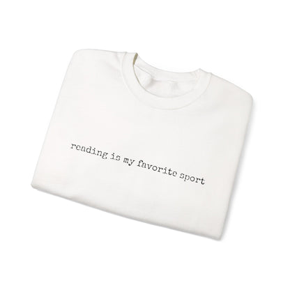 "Reading Is My Favorite Sport" Unisex Crewneck Sweatshirt